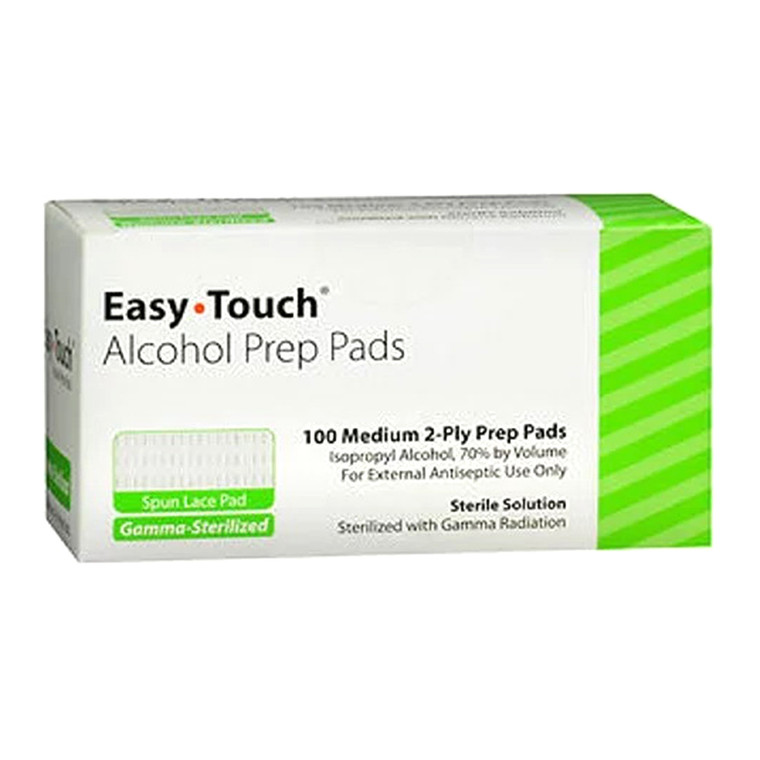 Mhc Medical Products Easy Touch Alcohol Prep Pads Sterile, Medium, 100 Ea