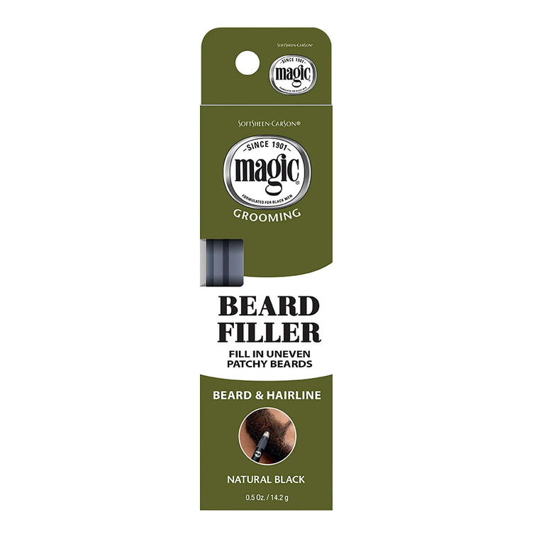 Magic Grooming Beard Filler, Fill Patchy Beard, Natural Black, 0.05 Oz