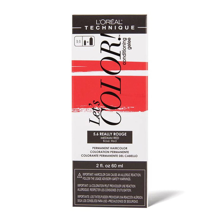 LOreal Lets Color 5.6 Really Rouge Red Permanent Haircolor, 1 Ea
