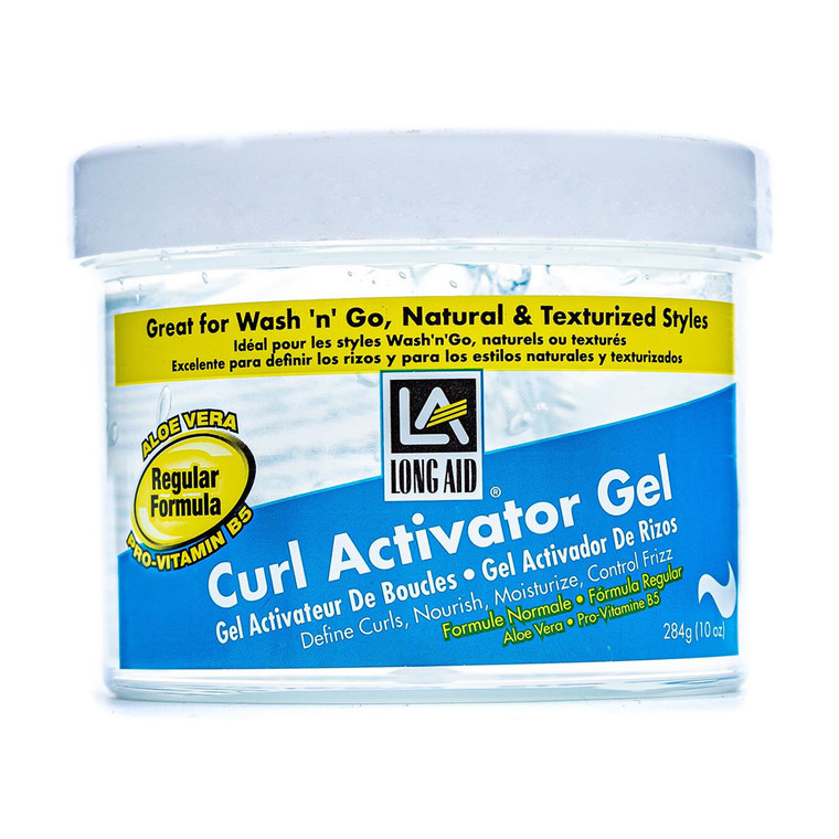 Long Aid Curl Activator Gel With Aloe Vera Regular, 10 Oz