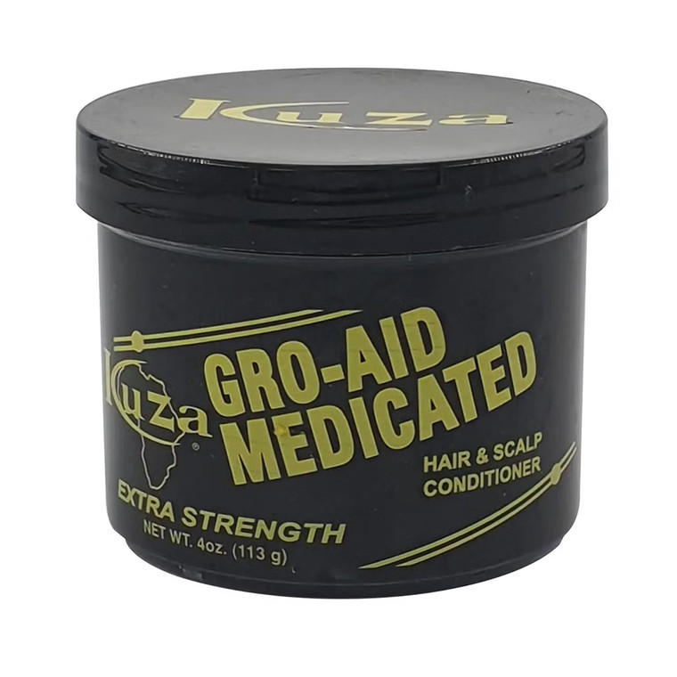 Kuza Gro Aid Medicated Extra Strength Hair and Scalp Conditioner, 4 Oz