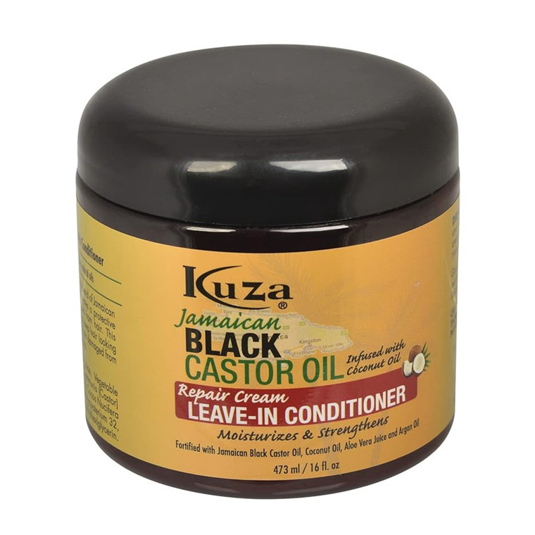 Kuza Jamaican Black Castor Oil Repair Cream Leave In Conditioner, 16 Oz