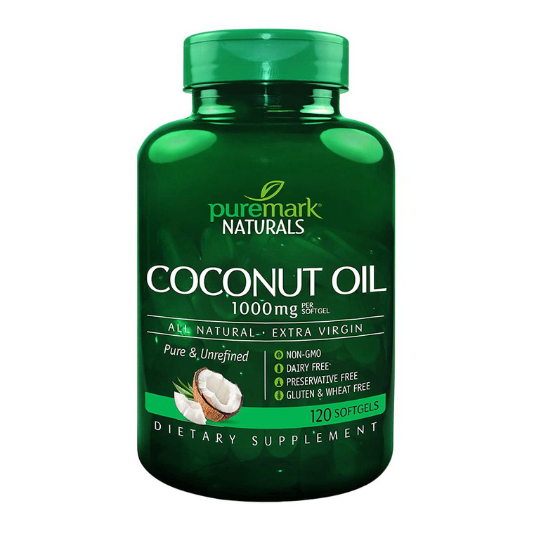 21st Century Puremark Naturals 1000 Mg Coconut Oil Softgels, 120 Ea