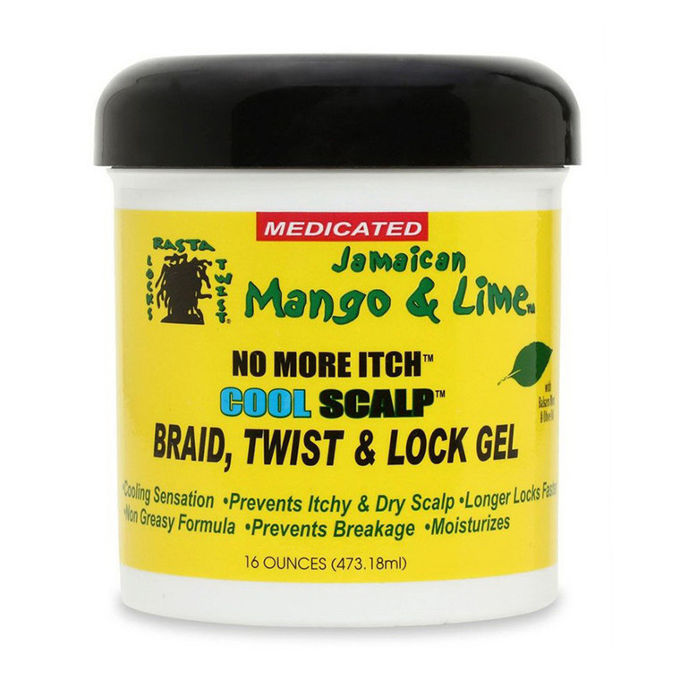 Jamaican Mango and Lime Cool Scalp Braid, Twist and Lock Gel, 16 Oz