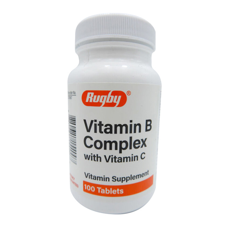 Rugby Vitamin B Complex With Vitamin C Supplement Tablets, 100 Ea