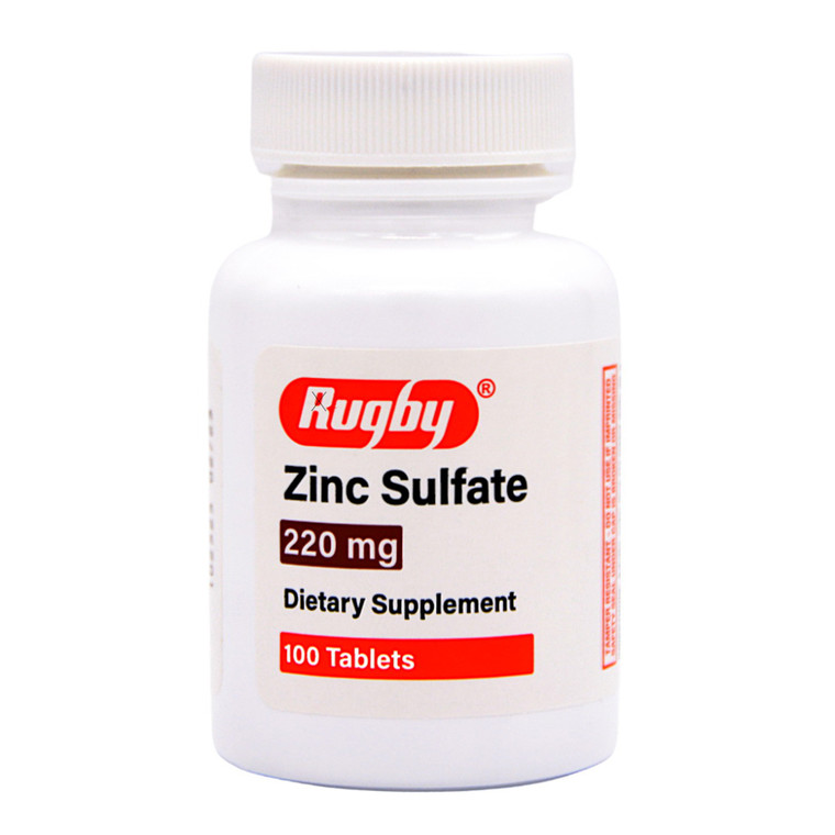 Rugby Zinc Sulfate 220 Mg Supplement Tablets, 100 Ea