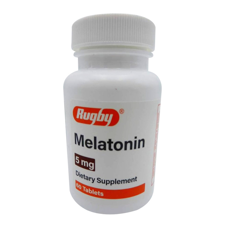 Rugby Melatonin 5 Mg Supplement Tablets, 60 Ea