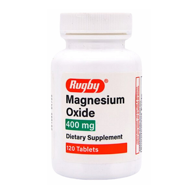 Rugby Magnesium Oxide 400 Mg Supplement Tablets, 120 Ea