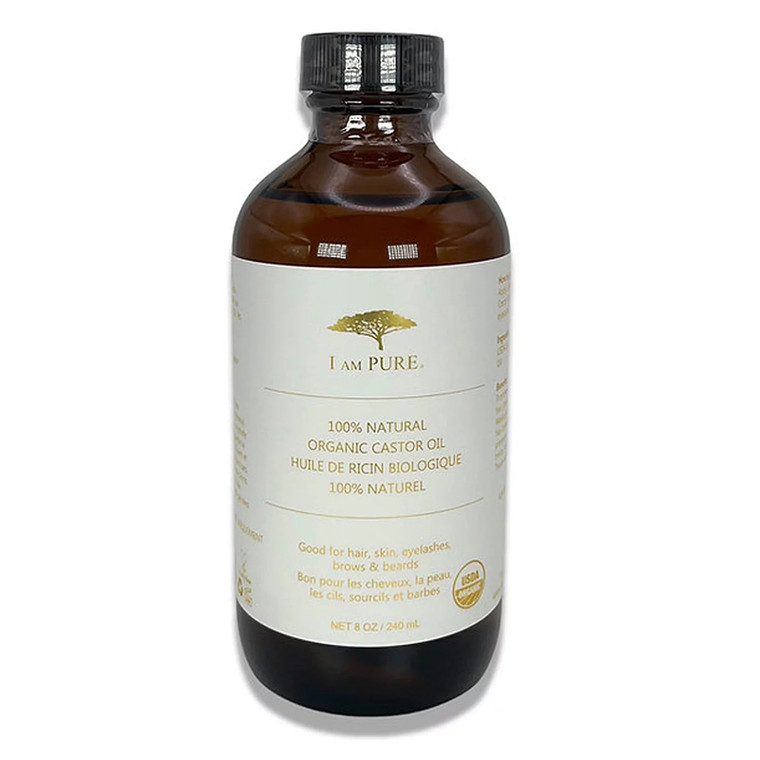 I Am Pure Natural Organic Castor Oil, 8 Oz