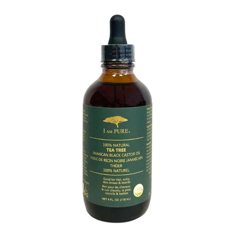 I Am Pure Jamaican Black Castor Oil, Tea Tree, 4 Oz