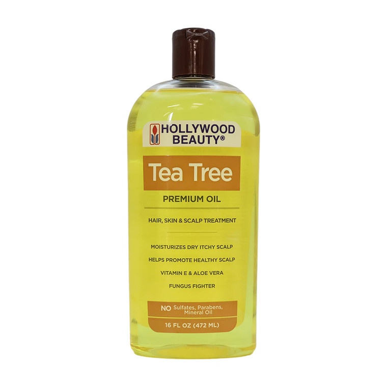 Hollywood Beauty Tea Tree Premium Oil for Skin, Hair and Scalp, 16 Oz
