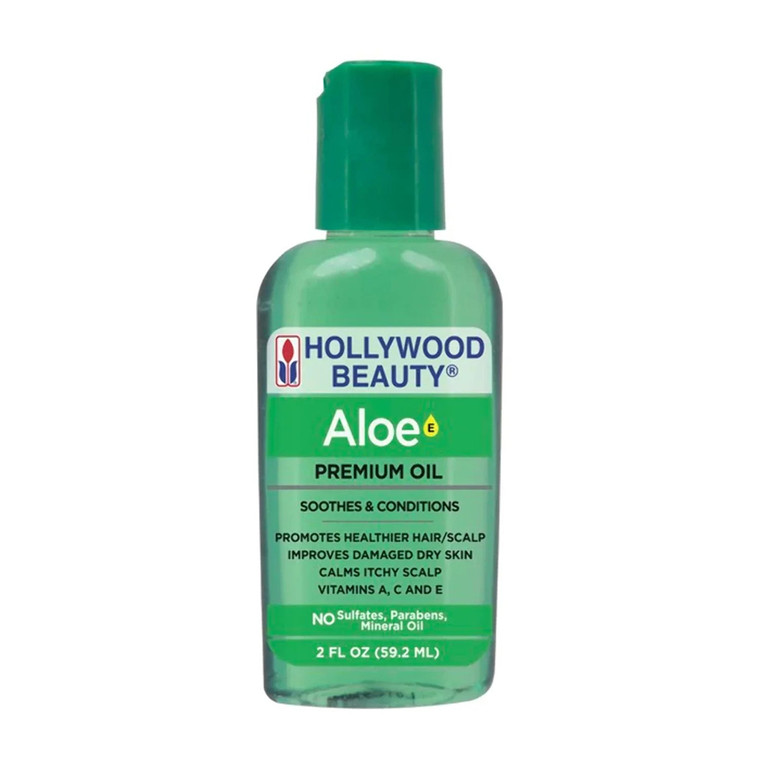 Hollywood Beauty Aloe Premium Oil for Soothe Hair, 2 Oz