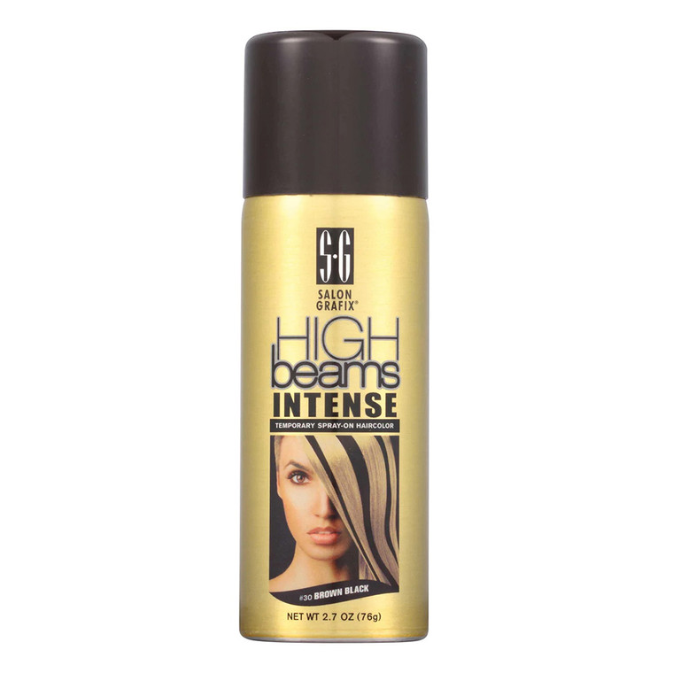 High Beams Intense Temporary Spray On Hair Color, 30 Brown Black, 2.7 Oz