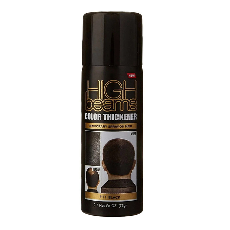 High Beams Color Thickener Temporary Spray, 11 Black, 2.7 Oz