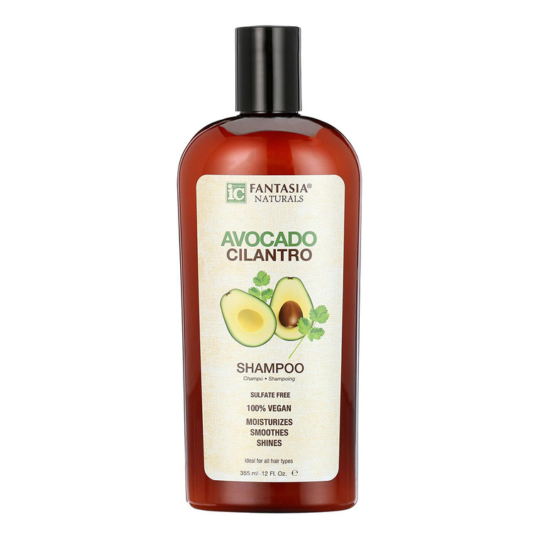Fantasia Naturals Avocado Cilantro Sulfate Free Shampoo, 12 Oz