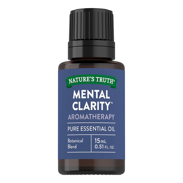 Natures Truth Mental Clarity Aromatherapy Pure Essential Oil for Topical Skin Care 0.51Oz (15ml)