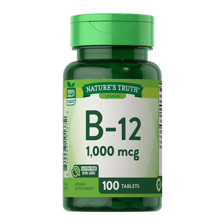 Natures Truth B 12 Vitamin 1000 Mcg Tablets, 100 Ea