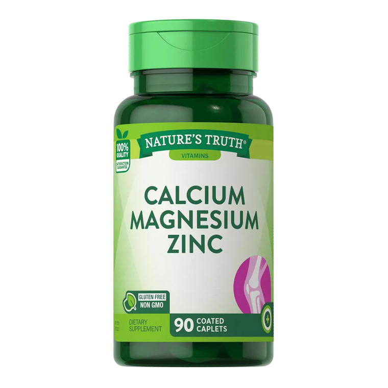Natures Truth Calcium Magnesium Zinc Supplement Capsules, 90 Ea