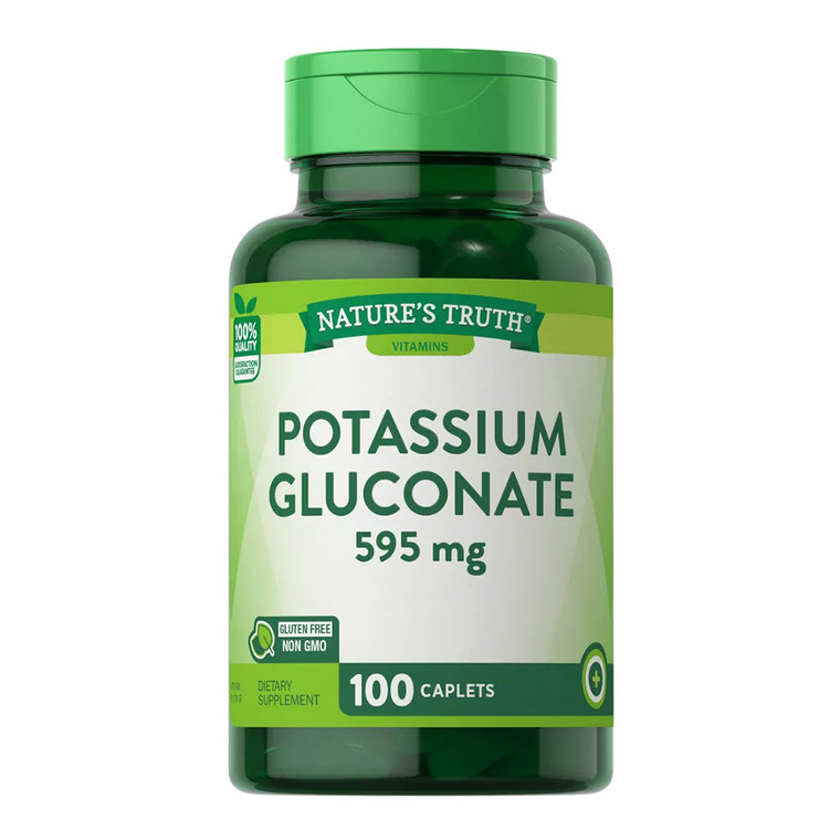 Natures Truth Potassium Gluconate 595 Mg Capsules, 100 Ea