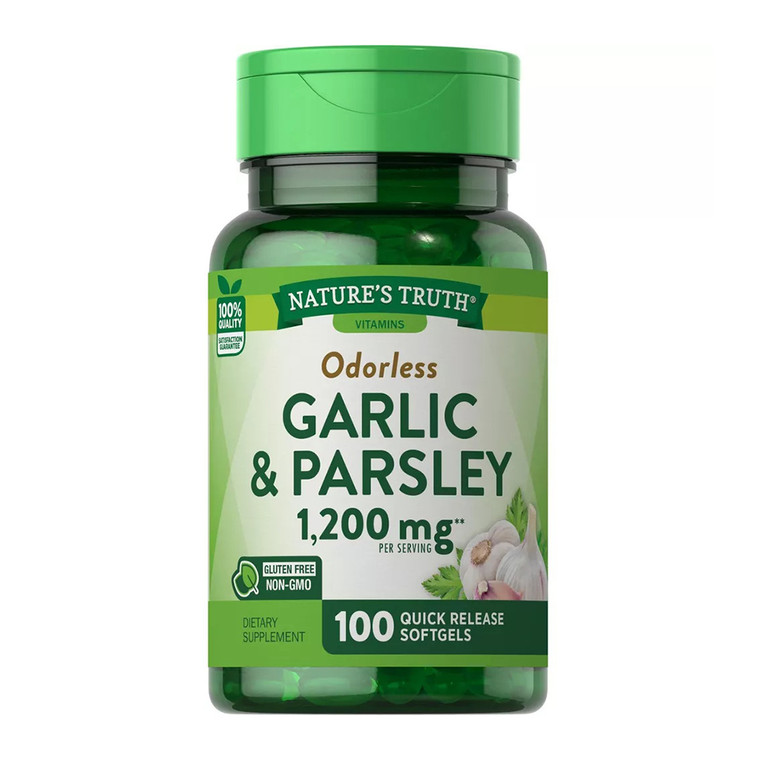 Natures Truth Odorless Garlic And Parsley 1200 Mg Softgels, 100 Ea