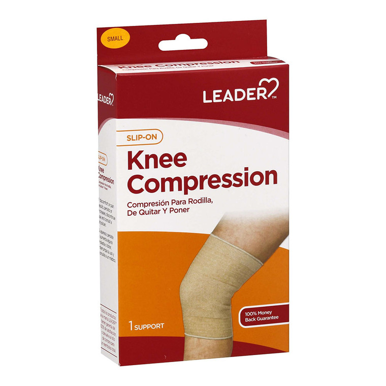 Leader Knee Compression Support Beige Small, Supports Braces, 1 Ea