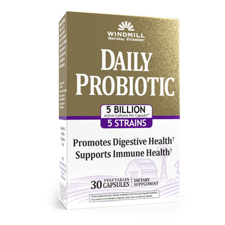 Windmill Vitamins Daily Probiotic 5 Billion Cfu Capsules, 30 Ea