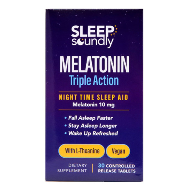 Windmill Vitamins Sleep Soundly Melatonin Triple Action Tablets, 30 Ea