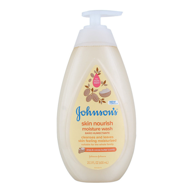 Johnsons Skin Nourish Moisture Baby Body Wash, Shea And Cocoa Butter, 20.3 Oz