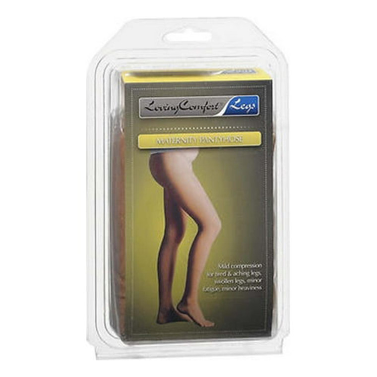 Loving Comfort Sheer Compression Maternity Pantyhose 20 to 30Mmhg Beige Large, 1 Ea