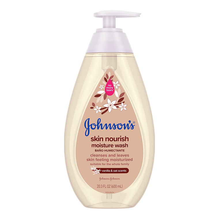 Johnsons Skin Nourishing Moisture Baby Body Wash With Vanilla And Oat Scents, 20.3 Oz