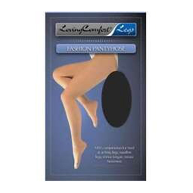 Loving Comfort Sheer Pantyhose Hosiery Supports 15 to 20Mmhg Closed Toe Black, Medium, 1 Pair
