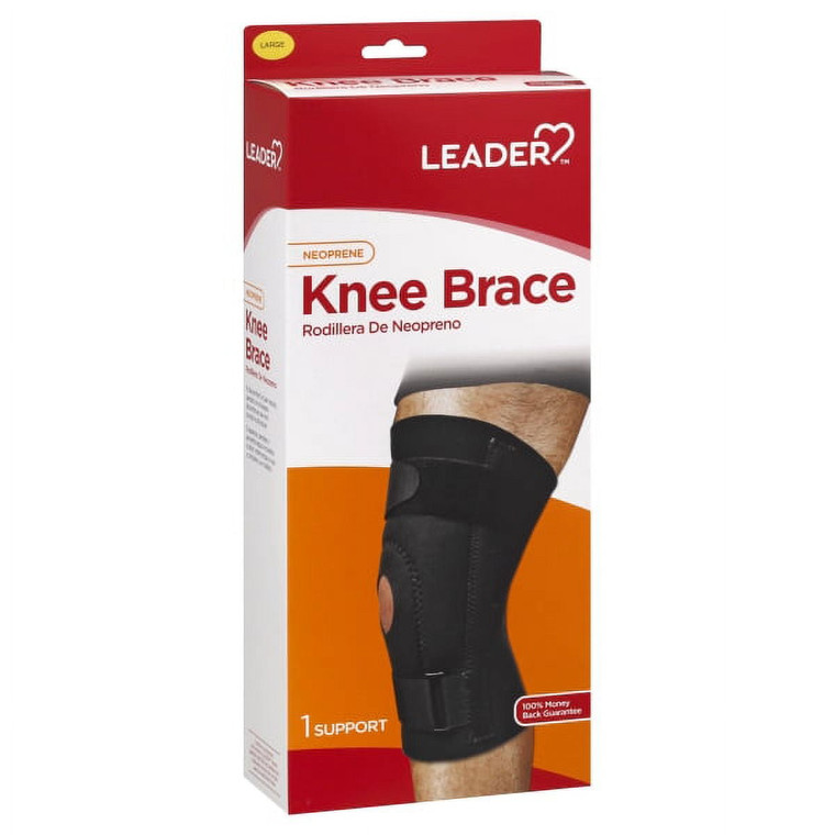 Leader Neoprene Knee Brace Black, Large, 1 Ea