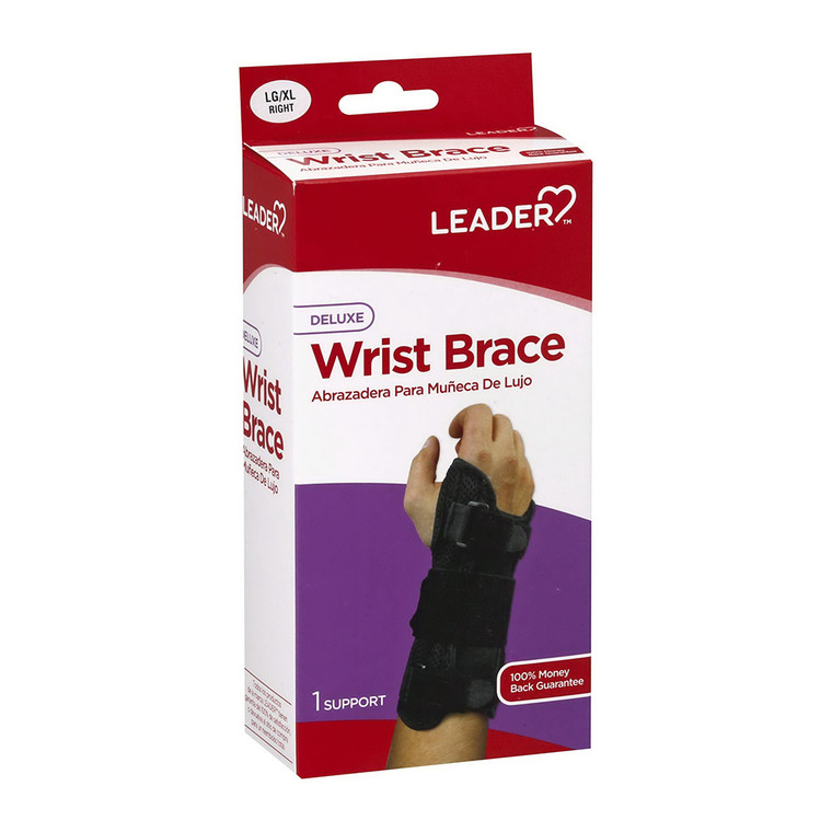 Leader Deluxe Wrist Brace Stabilizer Right, Large/Extra Large, 1 Ea