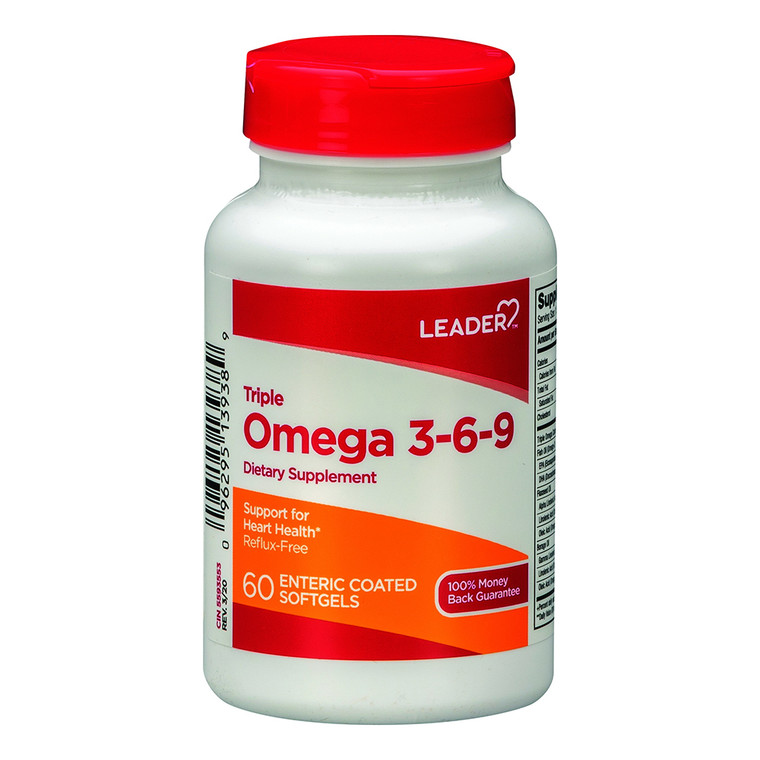 Leader Triple Omega 3-6-9 Supplement Enteric Coated Softgels, 60 Ea