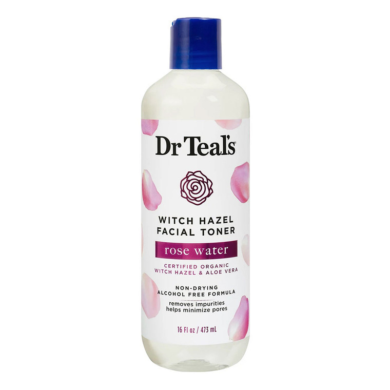 Dr Teals Rose Witch Hazel Facial Toner, 16 Oz