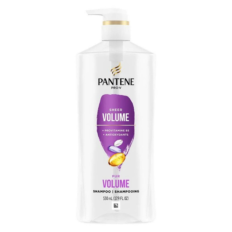 Pantene ProV Sheer Volume Shampoo Antioxydants Cleanse All Hair Types 17.9Oz (530ml)