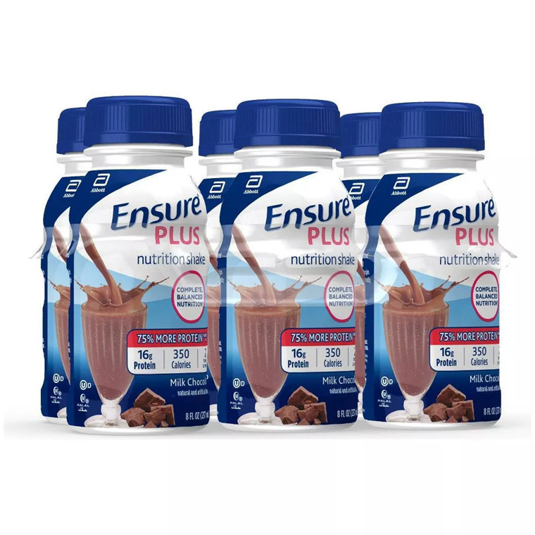 Ensure Plus Nutrition Shake, Milk Chocolate Pack Of 6,237 Ml
