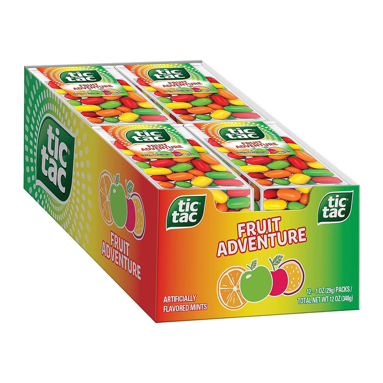 Tic Tac Fruit Adventure Mints, Case Of 12, 1 Oz