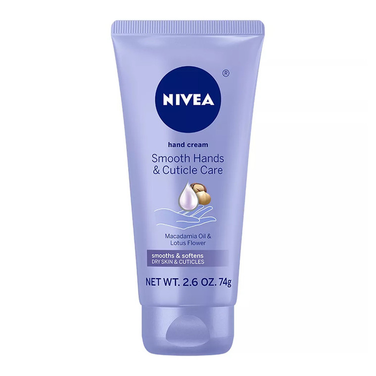 Nivea Smooth Hands And Cuticle Care Hand Cream For Dry Skin, 2.6 Oz