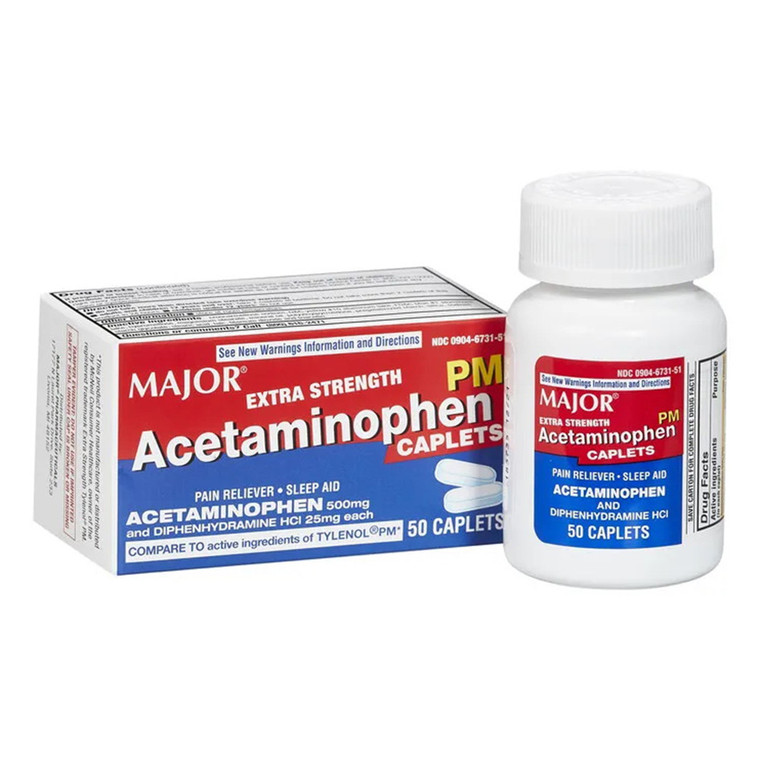 Major Acetaminophen Pm Extra Strength, 50 Ea