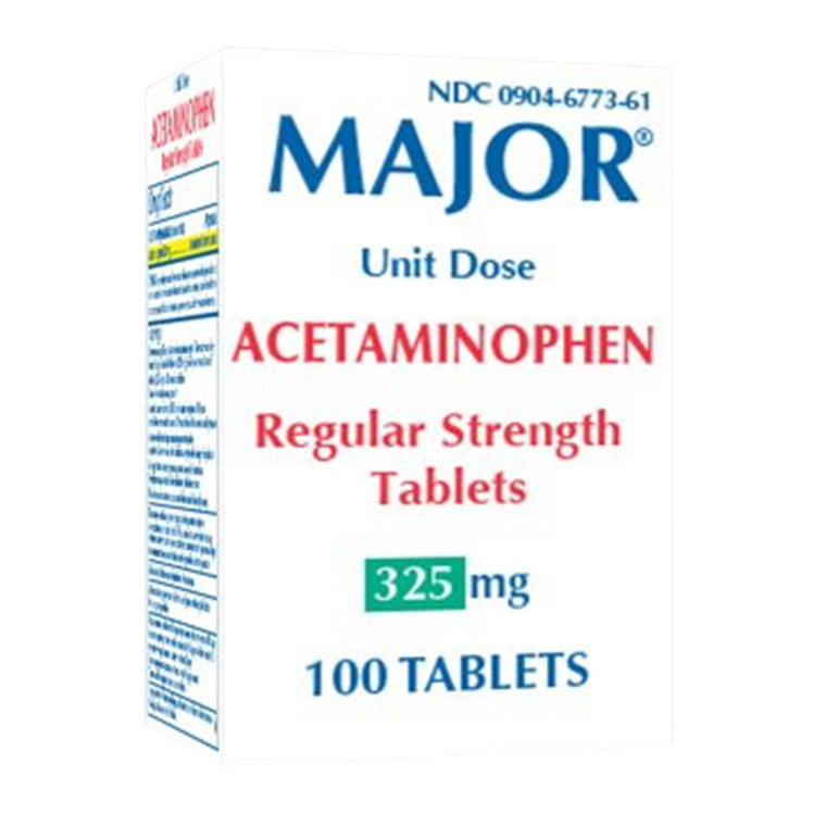 Major Acetaminophen Unit Dose 325Mg, 100 Ea