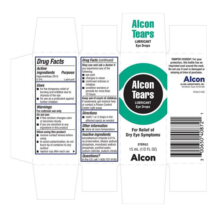 Alcon Tears Lubricant Dry Eye Drop, 0.5 Oz