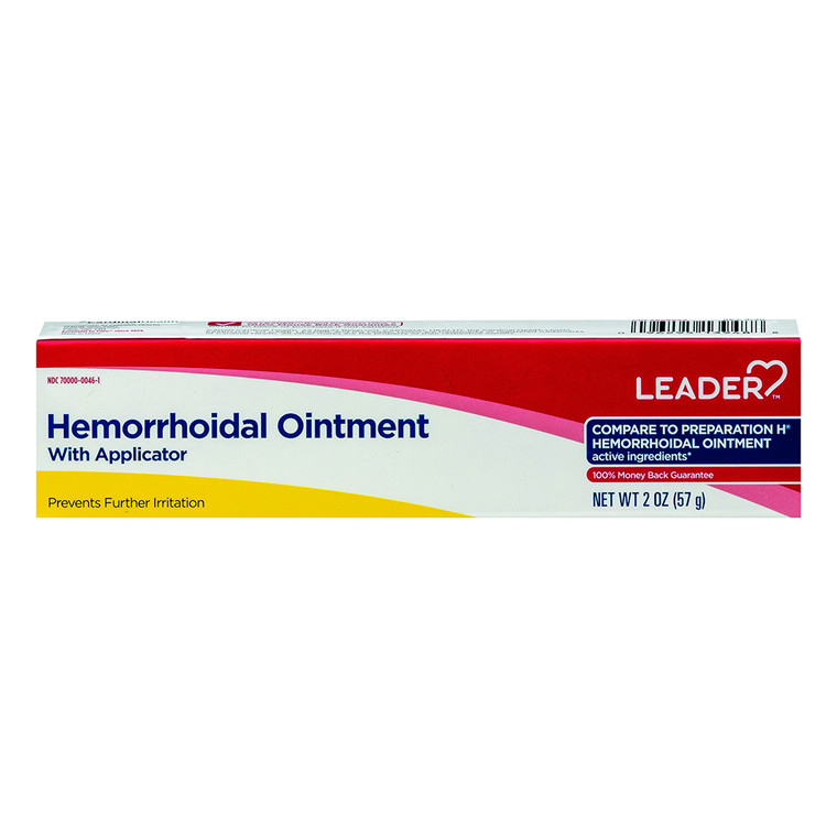 Leader Hemorrhoidal Ointment With Applicator, 2 Oz