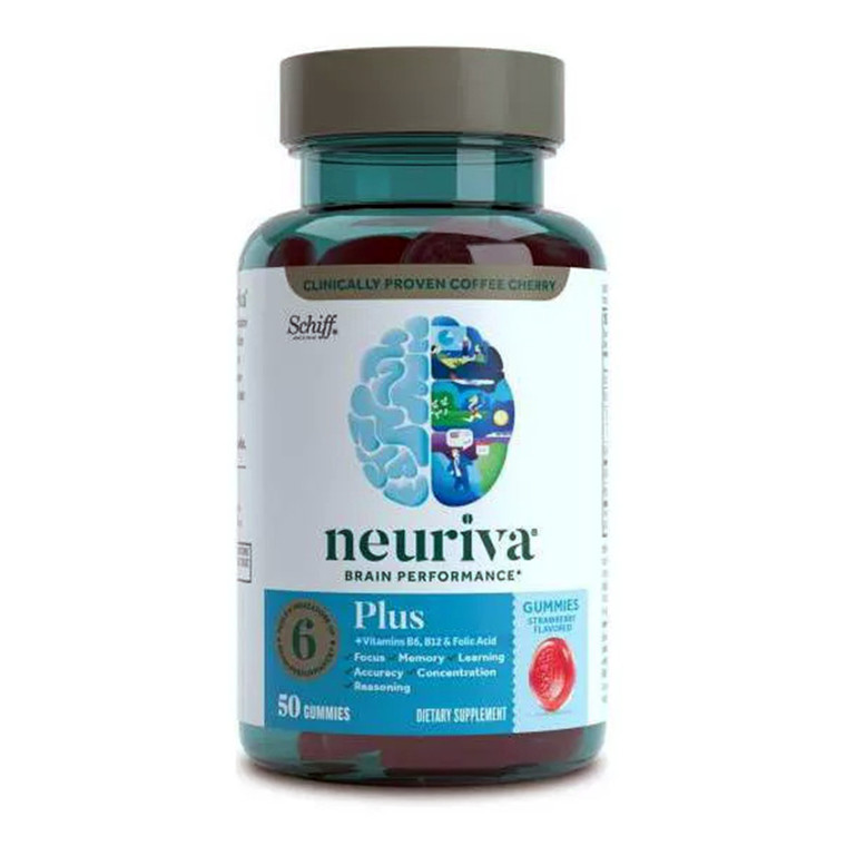 Neuriva Plus Brain Health Support Gummies, Strawberry, 50 Ea