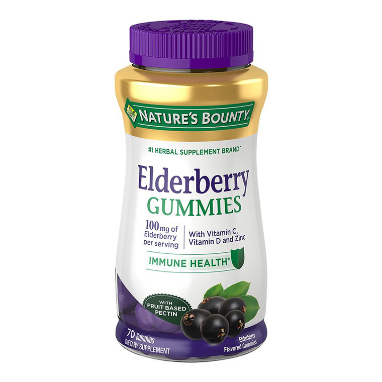 Natures Bounty Elderberry Gummies, Immunity support, 70 Ea