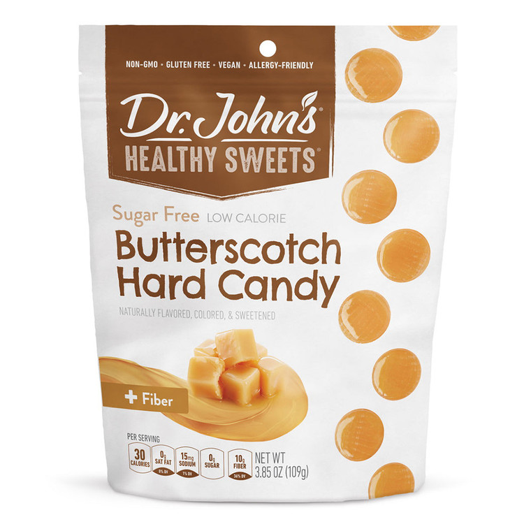 Dr Johns Healthy Sweets Sugar Free Butterscotch Hard Candies 3.85Oz (109g)