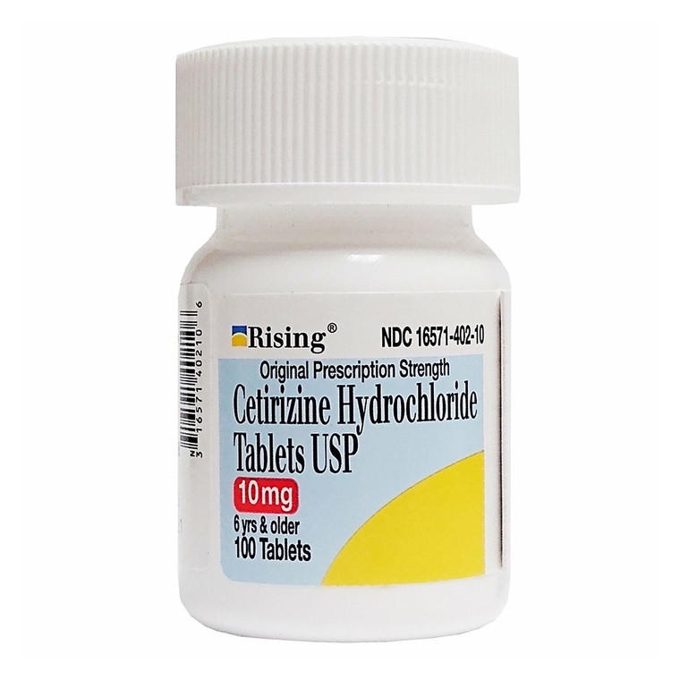 Rising Cetirizine Hydrochloride 10 Mg Antihistamine Allergy Tablets, 100 Ea
