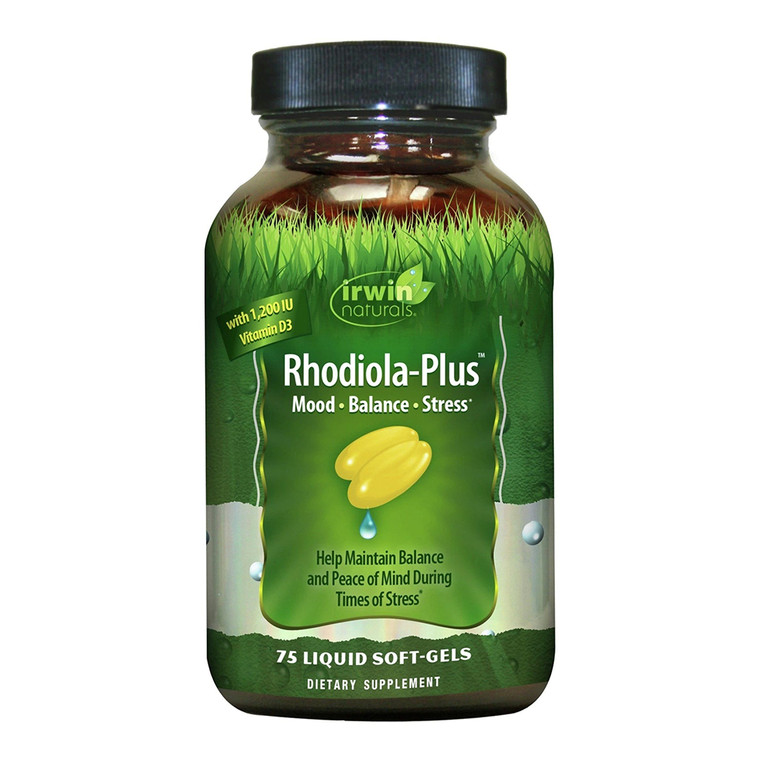Irwin Naturals Rhodiola Plus Stress Support Liquid Soft Gels, 75 Ea