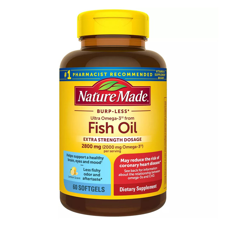 Nature Made Fish Oil 2800 Mg Omega 3 Softgels, 60 Ea