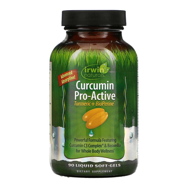 Irwin Naturals Boswellia Curcumin Pro Active Liquid Soft Gels, 90 Ea